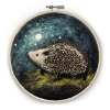 Picture of Hedgehog in a Hoop Needle Felting Kit