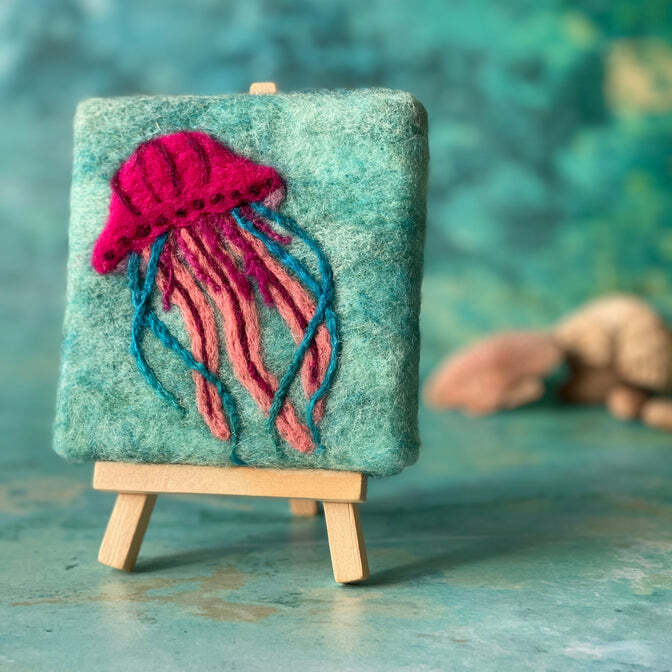 Mini Masterpiece Jellyfish Needle Felting Kit Stitchtastic