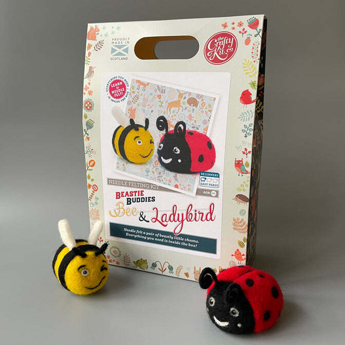 Bee & Ladybird Needle Felting Kit Stitchtastic