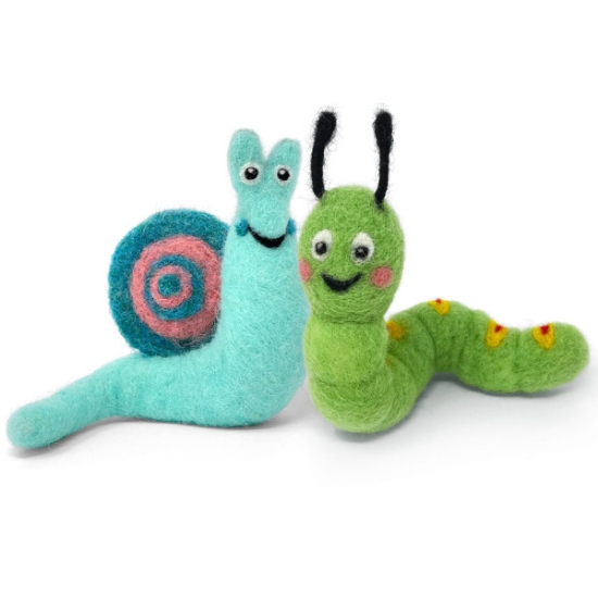 Picture of Snail & Caterpillar Needle Felting Kit