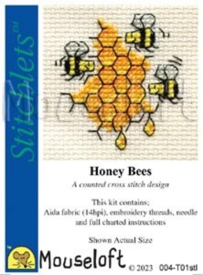 Picture of Mouseloft "Honey Bees" Stitchlets Cross Stitch Kit