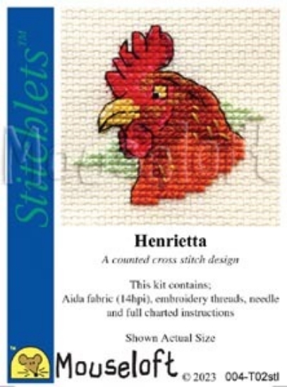 Picture of Mouseloft "Henrietta the Hen" Stitchlets Cross Stitch Kit