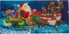 Picture of Santa's Sleigh - 11x22cm Crystal Art Card