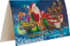 Picture of Santa's Sleigh - 11x22cm Crystal Art Card