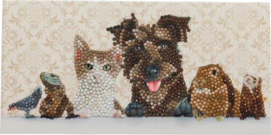 Picture of Animal Family - 11x22cm Crystal Art Card