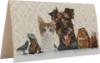Picture of Animal Family - 11x22cm Crystal Art Card