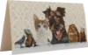 Picture of Animal Family - 11x22cm Crystal Art Card