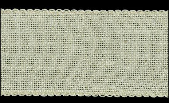 Picture of Offcuts Zweigart Aida Band 8cm/3.25 Inch Wide Hessian with a Scalloped Edging (Multiple Sizes)