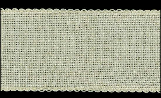 Picture of Offcuts Zweigart Aida Band 8cm/3.25 Inch Wide Hessian with a Scalloped Edging (Multiple Sizes)