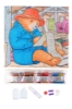 Picture of Paddington "Writing a Letter" 30cm x 30cm Crystal Art Framed Canvas