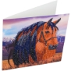 Picture of Horse 18x18cm Crystal Art Card