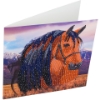 Picture of Horse 18x18cm Crystal Art Card