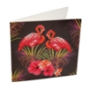 Picture of Flamingos 18x18cm Crystal Art Card