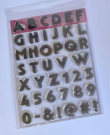 Picture of Crystal Art A4 Stamp Set  - Alphabet & Numbers
