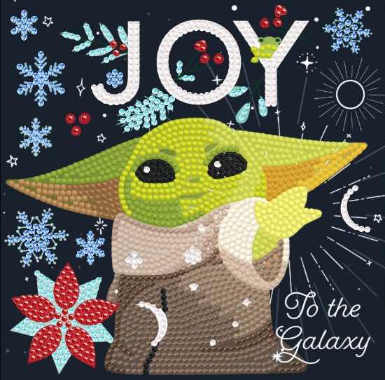 Picture of Grogu Joy to the Galaxy (Star Wars)- 18x18cm Crystal Art Card