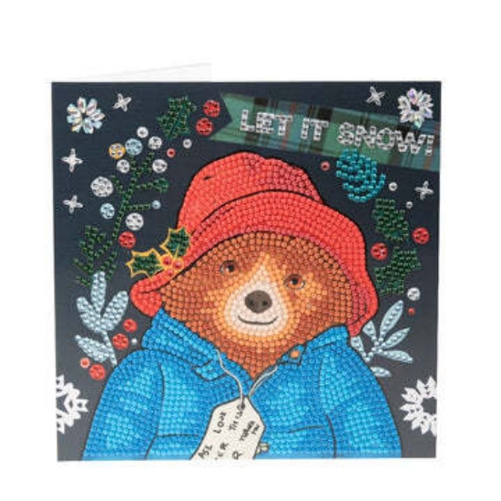 Picture of Paddington Let It Snow 18x18cm Crystal Art Card