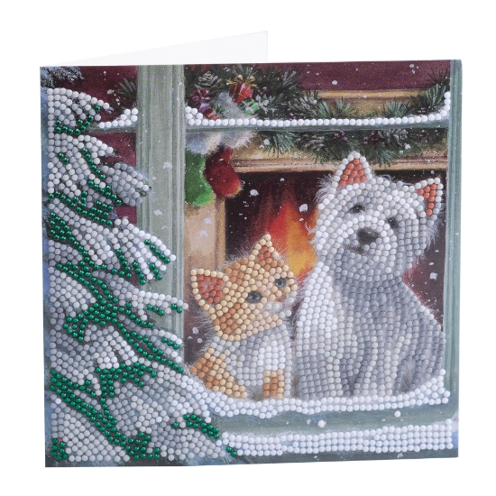 Picture of By the Window 18x18cm Crystal Art Card