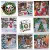 Picture of Festive Day Set of 8 Christmas Crystal Art Cards