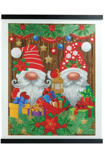 Picture of Christmas Gnomes - Crystal Art 35x45cm Scroll Kit
