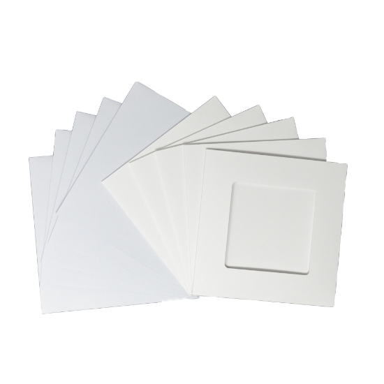 Picture of Square aperture square cards - White (Pack of 5)