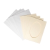 Picture of Oval Aperture A5 Cards - Cream (Pack Of 4)