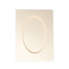Picture of Oval Aperture A5 Cards - Cream (Pack Of 4)
