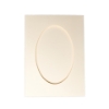 Picture of Oval Aperture A5 Cards - Cream (Pack Of 4)