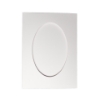 Picture of Oval Aperture A5 Cards - White (Pack Of 4)
