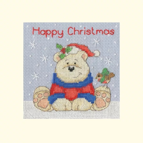 Picture of Polar Pals - Christmas Card Cross Stitch Kit by Bothy Threads