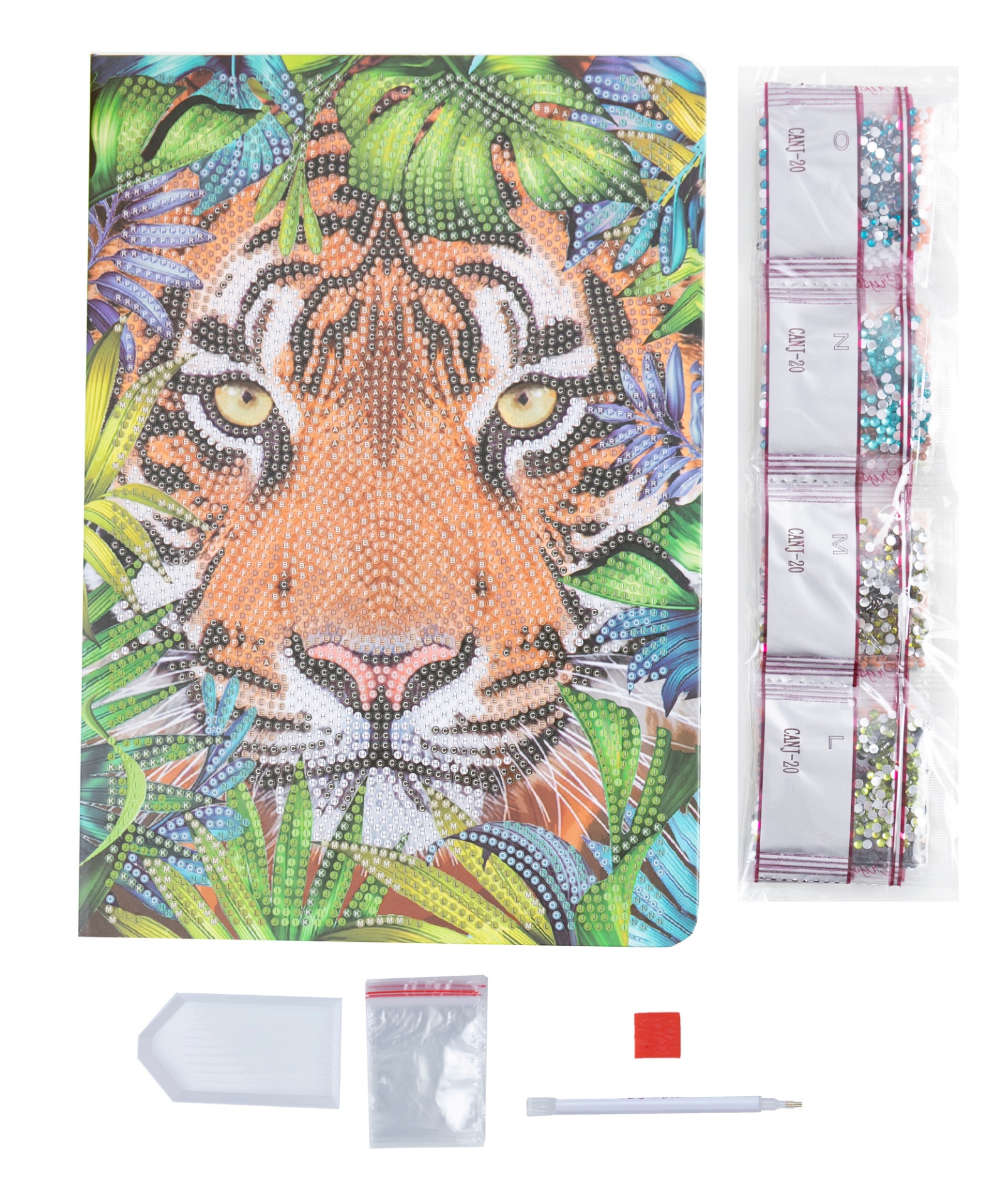 Tiger In The Forest 26X18CM Crystal Art Notebook | Stitchtastic