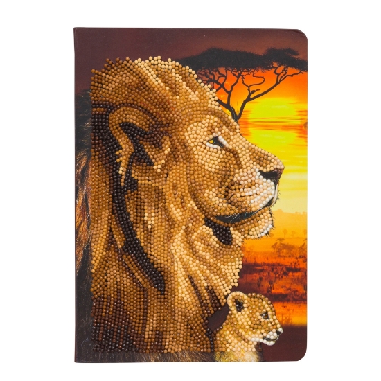 Picture of Lions of the Savannah 26X18CM Crystal Art Notebook