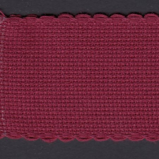 Picture of 1 Metre Zweigart Aida Band 5cm/2 Inch Wide Burgundy Red