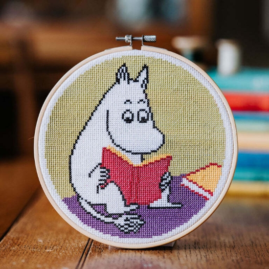 Picture of Moomintroll Reading Cross Stitch Kit