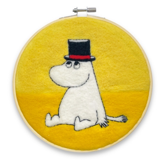 Picture of Moominpappa Sitting in a Hoop Needle Felting Kit