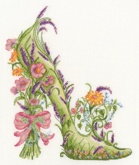 Picture of Posy - (Sally King Shoes) Cross Stitch Kit By Bothy Threads