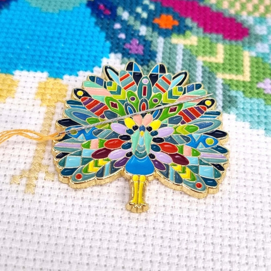 Picture of Mandala Peacock Needle Minder by Meloca Designs
