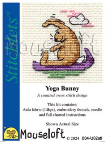 Picture of Mouseloft "Yoga Bunny" Stitchlets Cross Stitch Kit