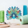 Picture of Mandala Peacock Cross Stitch Kit by Meloca Designs