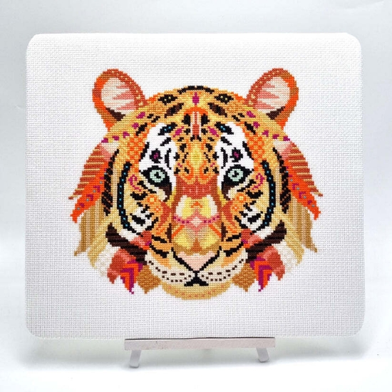 Picture of Mandala Tiger Cross Stitch Kit by Meloca Designs
