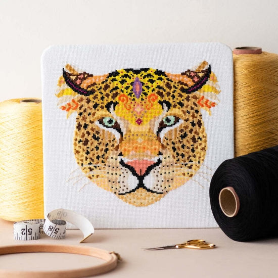 Picture of Mandala Leopard Cross Stitch Kit by Meloca Designs