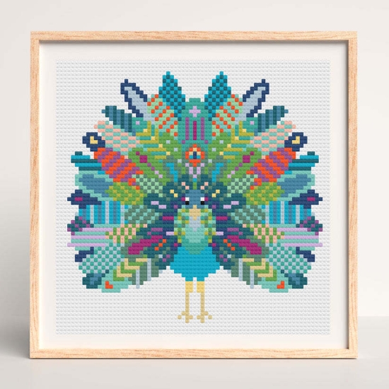 Picture of Mandala Peacock Diamond Painting Kit by Meloca Designs
