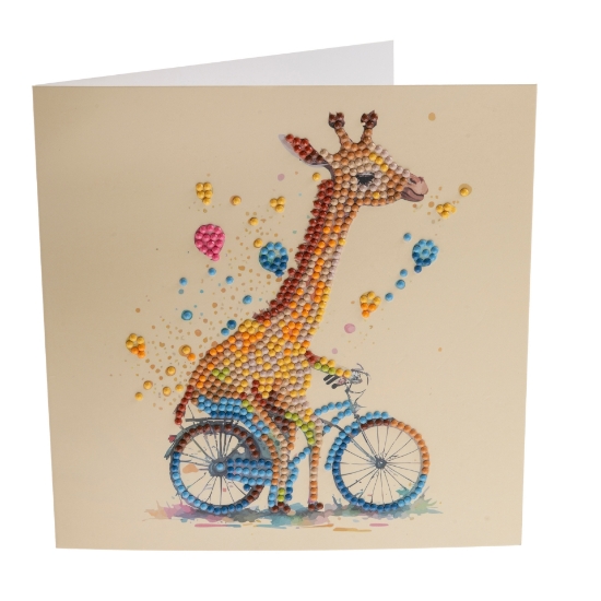 Picture of Cute Baby Giraffe 18x18cm Crystal Art Card