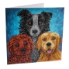 Picture of Dogs Portrait 18x18cm Crystal Art Card