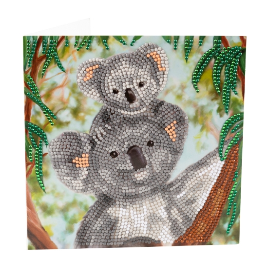 Picture of Baby Koala 18x18cm Crystal Art Card