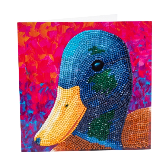 Picture of Duck 18x18cm Crystal Art Card