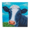 Picture of Cow 18x18cm Crystal Art Card