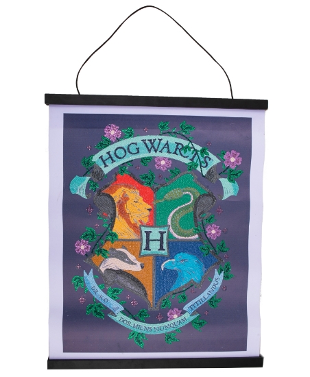 Picture of Hogwarts Crest - Crystal Art 35x45cm Scroll Kit