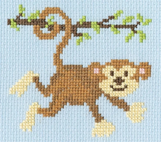 Picture of Monkey Mayhem Cross Stitch Kit by Bothy Threads