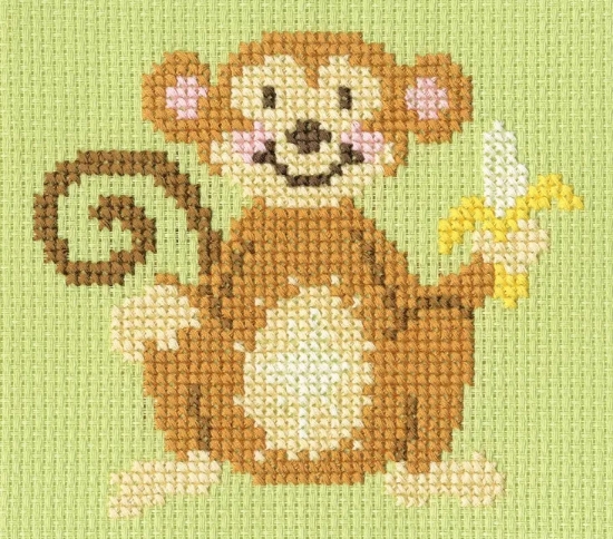Picture of Monkey Madness Cross Stitch Kit by Bothy Threads