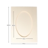 Picture of Oval Aperture A5 Cards - Cream (Pack Of 4)